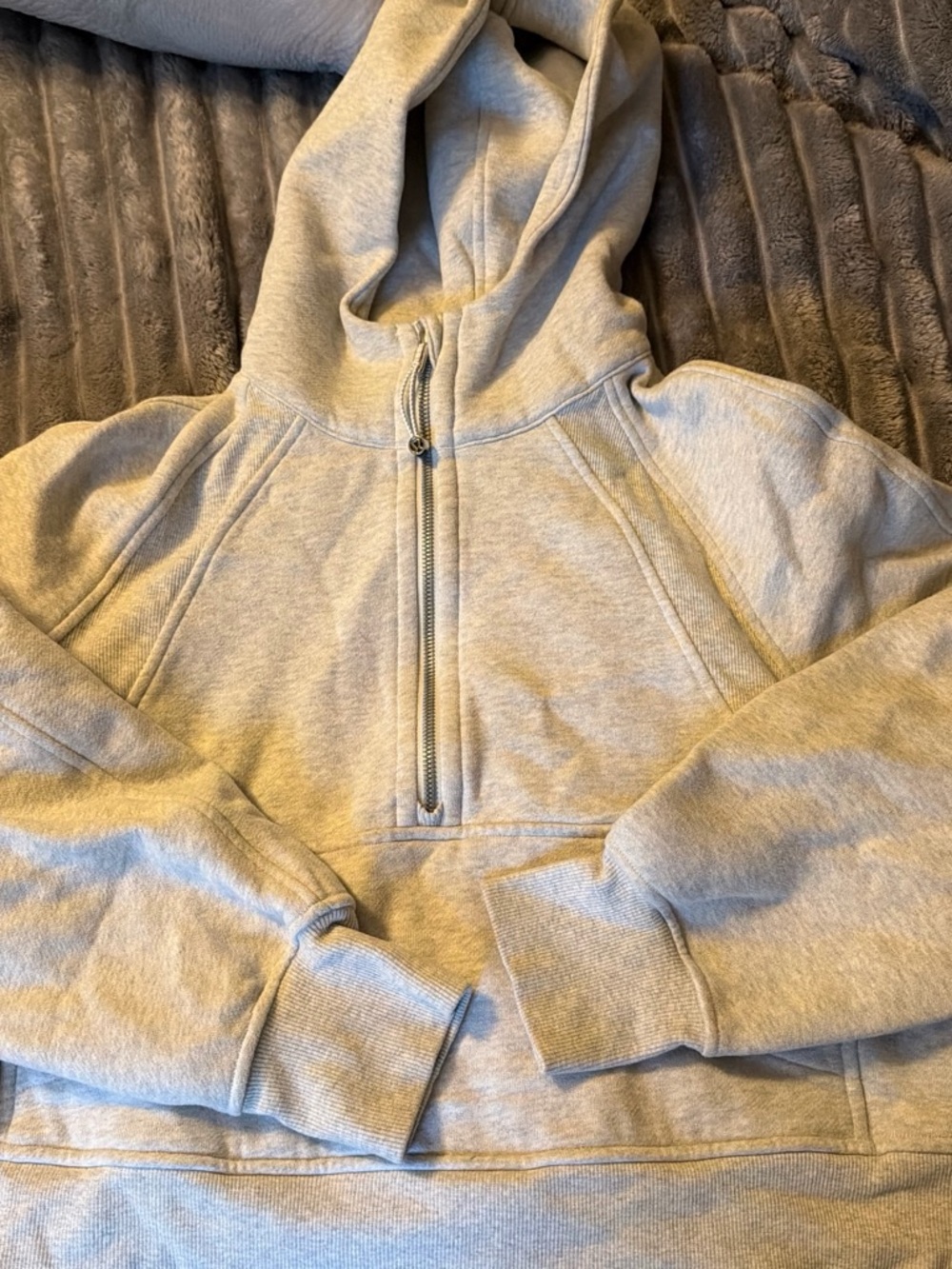lululemon athletica Light Gray Half-Zip Hoodie